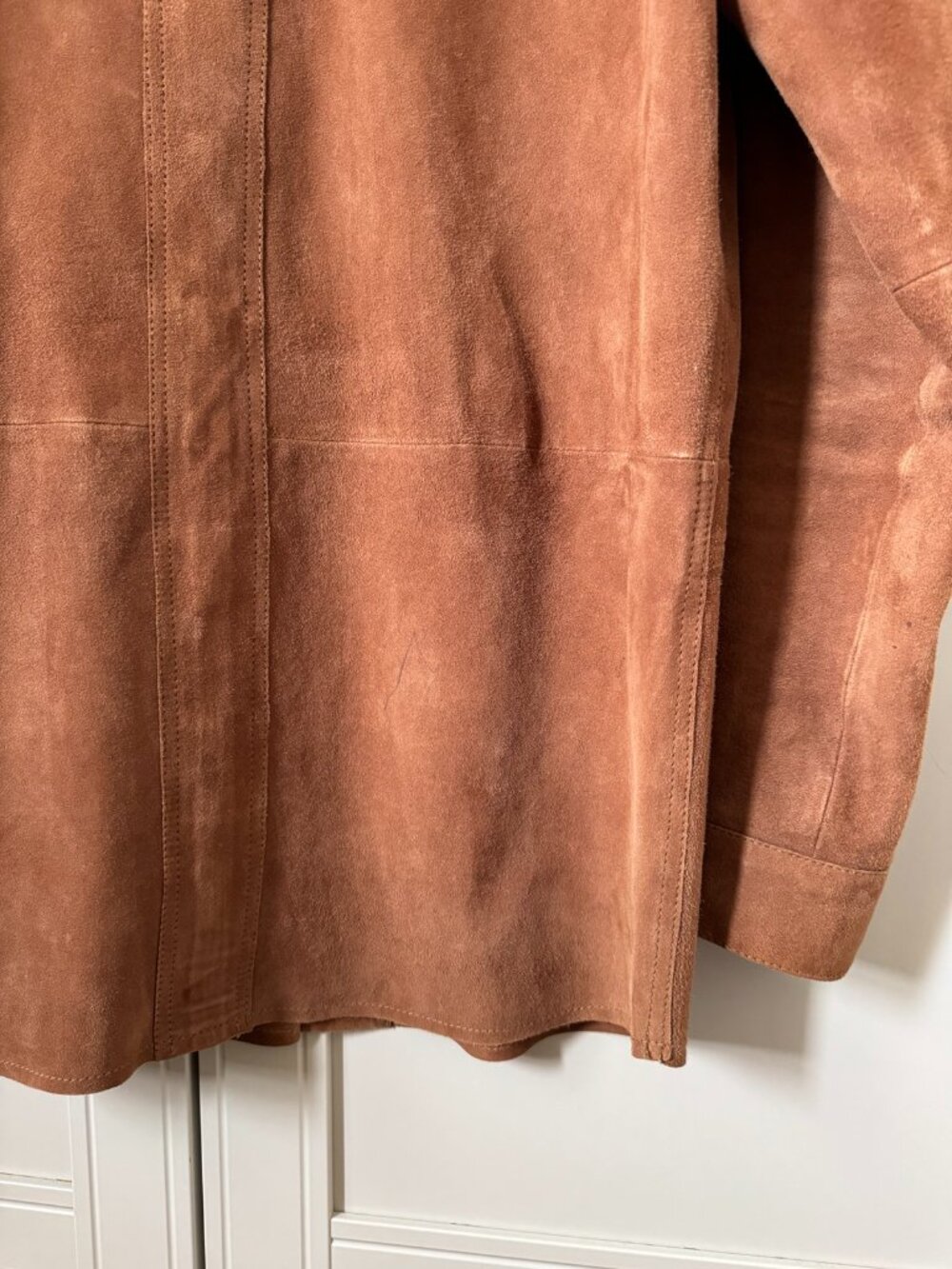 Sezane Will Jacket in Camel Suede, Size XS - Picture 6 of 9